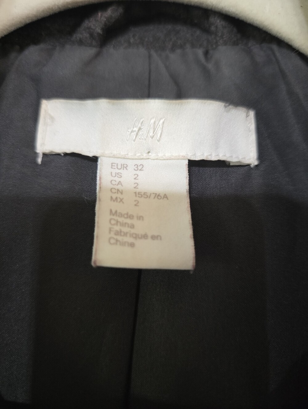 H&M Women’s Double-Breasted Wool Feel Peacoat - Dark Charcoal - Picture 3 of 11